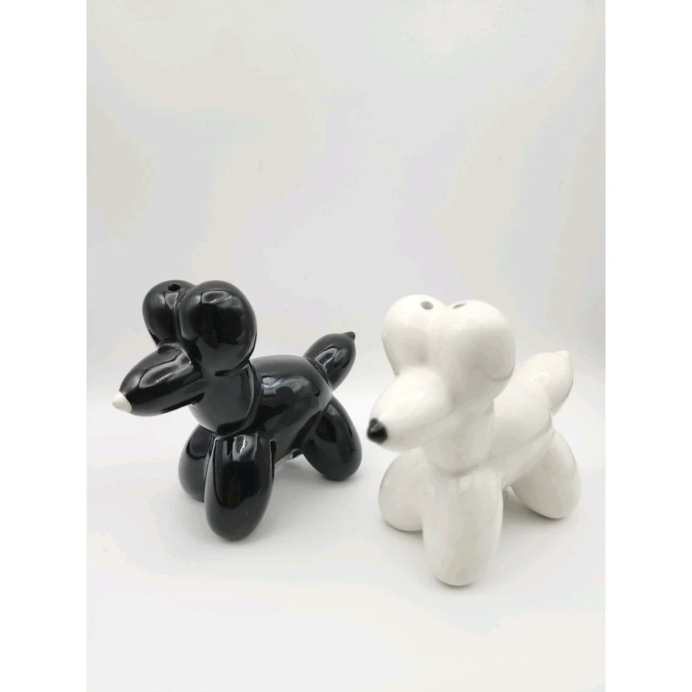 Ameican Atelier Balloon Dog Salt and Pepper Shakers Set of 2 New Never Used New
